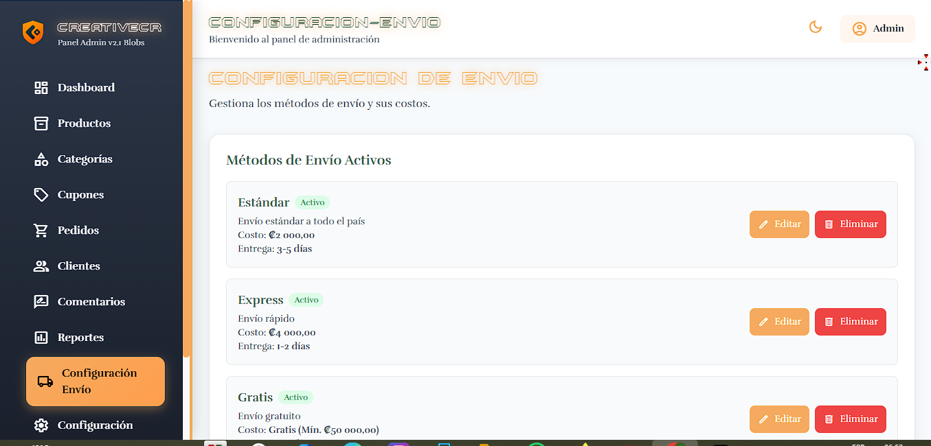 Gestión de Productos